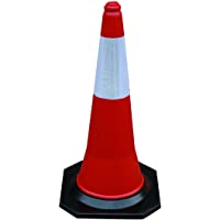 Bikain DCA03 DCA03-Cono 75cm para señalización de seguridad con banda reflectante- No aplicable- 75 cm